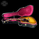 Gibson Hummingbird Elegant Koa Left Handed Honey Burst in case.