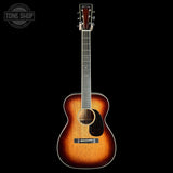 Full front of Martin Custom Shop 18 Style 0014F Mahogany Burst/Jeff Tweedy Burst Complete.