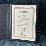 Certificate of authenticity for Ibanez IV2RG RG Visions.