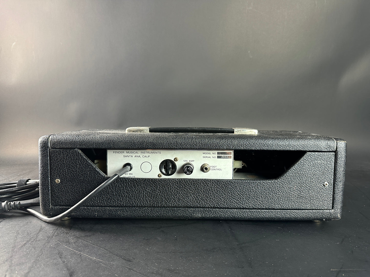 Back of Used Fender FR1000 Solid State Reverb.