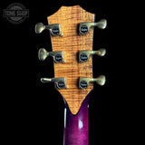 Guitar headstock with tuning pegs on a black background, featuring the Taylor brand.