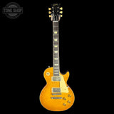 Full front of Gibson Custom 1959 Les Paul Standard Reissue Light Aged Dirty Lemon.