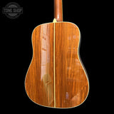 Back of body of Used 1998 Martin HD28LSV Large Soud Hole Natural.