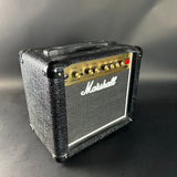 Marshall guitar amplifier on a dark background