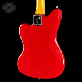 Back angle of Used 2022 Fender American Vintage II 66 Jazzmaster Dakota Red.