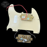 Bottom of Used Fender Blacktop "Hot Vintage" Tele HH Mod Kit(13.34Ohms &13.67Ohms w/Warmoth Guard) TFW3845.