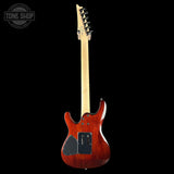 Full back of Used Ibanez S67QM Tiger Eye.