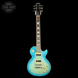 Full front of Used Epiphone Les Paul IV Blue.