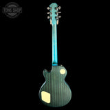 Full back of Used Epiphone Les Paul IV Blue.