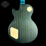 Back of Used Epiphone Les Paul IV Blue.