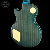 Back angle of Used Epiphone Les Paul IV Blue.