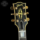 Headstock of Gibson Custom Limited Edition 1960 ES-355 Sixties Cherry Light Aged.
