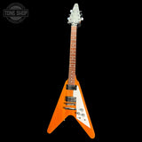 Full frontal of Used 2022 Gibson Flying V Natural.