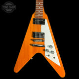 Front of Used 2022 Gibson Flying V Natural.