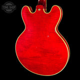 Back angle of Gibson Custom Limited Edition 1960 ES-355 Sixties Cherry Light Aged.
