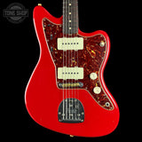 Front of Fender Custom Shop TSG Exclusive 1962 Jazzmaster Chambered Seminole Red.