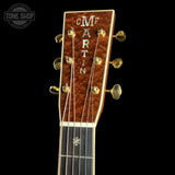 Headstock of Used 2023 Martin Custom Shop 41 Style D-14 Quilted Sapele.