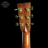 Back of headstock of Used 2023 Martin Custom Shop 41 Style D-14 Quilted Sapele.