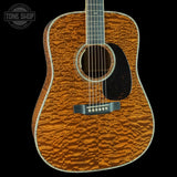 Front angle of Used 2023 Martin Custom Shop 41 Style D-14 Quilted Sapele.