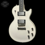 Front of Used 2024 Epiphone Jerry Cantrell Les Paul Custom Prophecy Bone White.