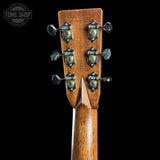 Back of headstock of Used 2025 Martin Custom Shop 28 Style Dread Adi/Wild Grain EIR.