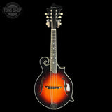 Mandolin with a black background and 'Tone Shop' logo.