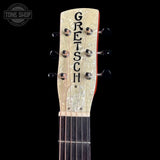Headstock of Used Gretsch G9201 Honey Dipper Resonator.