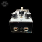 Back of body of Used EarthQuaker Devices Plumes Small Signal Shredder Pedal.
