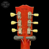 Back of headstock of Used 2008 Gibson Custom Shop 1958 Les Paul Reissue VOS Cherry Sunburst.