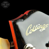 Wear on headstock of Used Collings CL Custom 390 Sunburst.