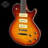 Front angle of Used Collings CL Custom 390 Sunburst.
