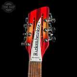Guitar headstock with 'Rick琴' branding on a black background