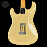 Back of Used 2018 Fender Eric Johnson Thinline Strat Vintage White.