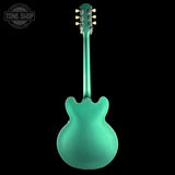 Full back of Used 2021 Epiphone ES-335 IG Inverness Green.