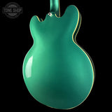 Back angle of Used 2021 Epiphone ES-335 IG Inverness Green.
