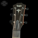 Taylor guitar headstock with logo on a black background