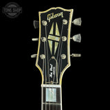 Close-up of the headstock of a vintage Gibson L.S.