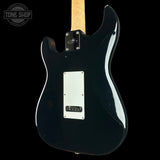 Ricken roller electric guitar body in glossy black with a white pickguard and maple neck, shown against a black background with a Tone Shop watermark.