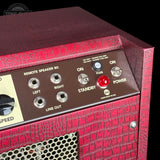 Back angle of Magnatone TSG Exclusive Twilighter Stereo Red Croc/White 2X12 Tube Amp Combo.