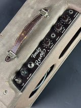 Panel of Vintage Fender Reverb Tank Brown.
