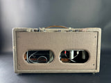 Back of Vintage Fender Reverb Tank Brown.