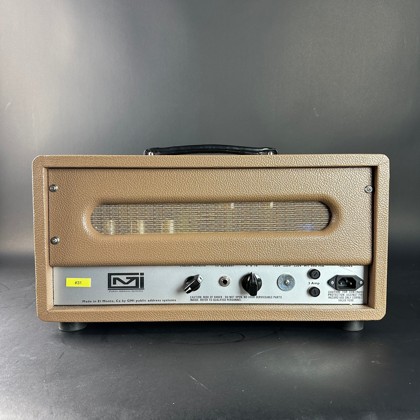 Back of Used GMI Public Address Systems 33F6 Brown.