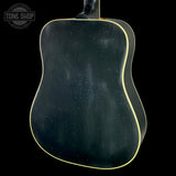 Back angle of Gibson Custom Shop Dealer Select 1960 Hummingbird Ebony Murphy Lab Heavy Aged.