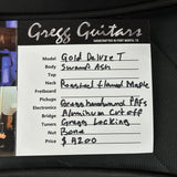Spec sheet for Used Gregg Deluxe T-Style Gold Sparkle.
