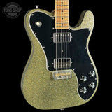 Front angle of Used Gregg Deluxe T-Style Gold Sparkle.