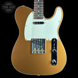 Front of Used 2023 Fender JV Modified 60s Custom Telecaster Firemist Gold.