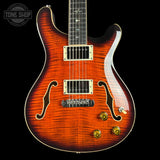Front of Used 2024 PRS SE Hollowbody Piezo Sunburst.