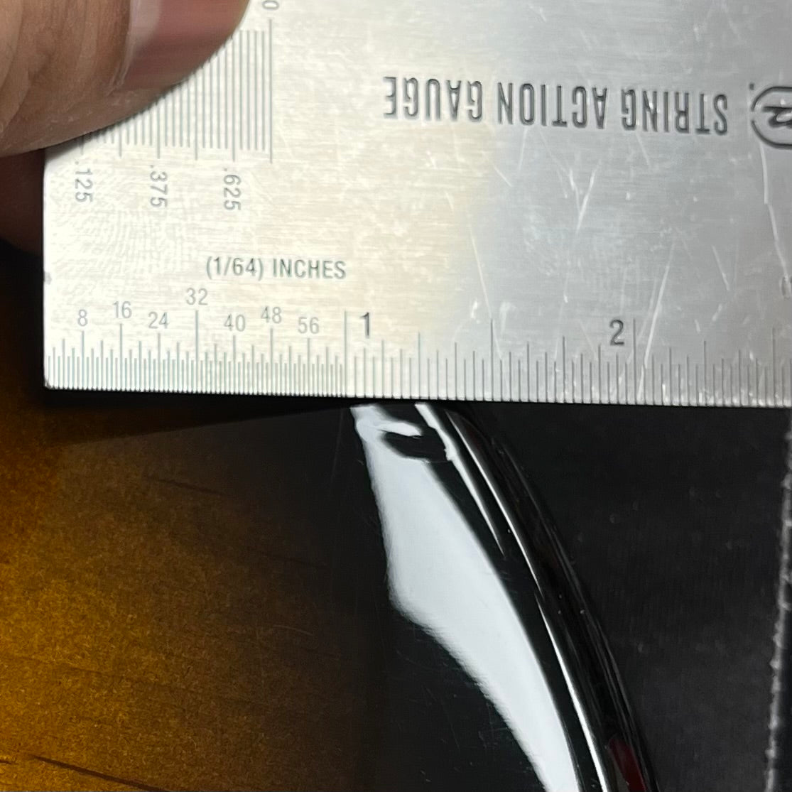 Ding on back edge of Used Fender Custom Shop Stratocaster 1 of 1 Maple Top Sunburst w/Case TFW2549