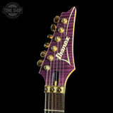 Headstock of Used Ibanez Herman Li Signature.