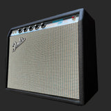 Side of Used 1969 Fender Princeton 1x10 w/cover TFW2533